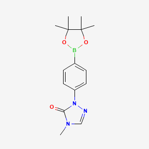 4-Methyl-2-(4-(4,4,5,5-tetramethyl-1,3,2-dioxaborolan-2-yl)phenyl)-2,4-dihydro-3H-1,2,4-triazol-3-one chemical structure (CAS 3033745-29-5)