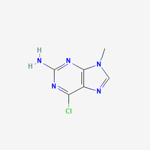 6-Chloro-9-methyl-9H-purin-2-amine chemical structure (CAS 3035-73-2)