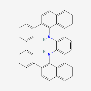 N1,N2-Bis(2-phenylnaphthalen-1-yl)benzene-1,2-diamine chemical structure (CAS 3035177-77-3)