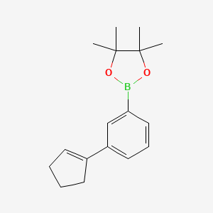 2-(3-(Cyclopent-1-en-1-yl)phenyl)-4,4,5,5-tetramethyl-1,3,2-dioxaborolane chemical structure (CAS 3039528-22-5)
