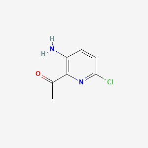 1-(3-Amino-6-chloropyridin-2-yl)ethanone chemical structure (CAS 304467-37-6)