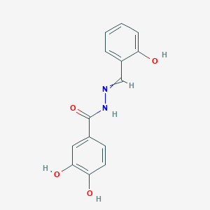 3,4-Dihydroxy-N'-(2-hydroxybenzylidene)benzohydrazide chemical structure (CAS 304481-60-5)