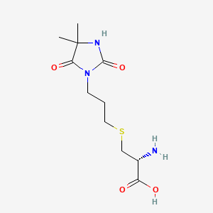 S-(3-(4,4-Dimethyl-2,5-dioxoimidazolidin-1-yl)propyl)-L-cysteine chemical structure (CAS 3046348-90-4)