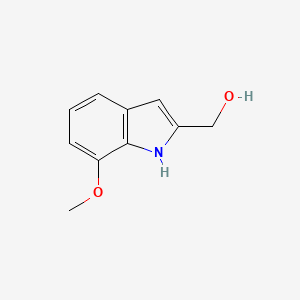 (7-Methoxy-1H-indol-2-yl)methanol chemical structure (CAS 30464-83-6)