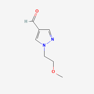 1-(2-Methoxyethyl)-1H-pyrazole-4-carbaldehyde chemical structure (CAS 304693-70-7)