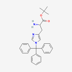 (S)-tert-Butyl 2-amino-3-(1-trityl-1H-imidazol-4-yl)propanoate chemical structure (CAS 304698-96-2)