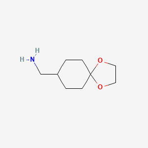 1,4-Dioxaspiro[4.5]decan-8-ylmethanamine chemical structure (CAS 30482-25-8)
