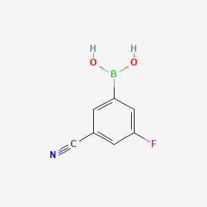 (3-Cyano-5-fluorophenyl)boronic acid chemical structure (CAS 304858-67-1)