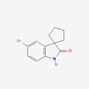 5'-Bromospiro[cyclopentane-1,3'-[3H]indol]-2'(1'H)-one chemical structure (CAS 304876-16-2)