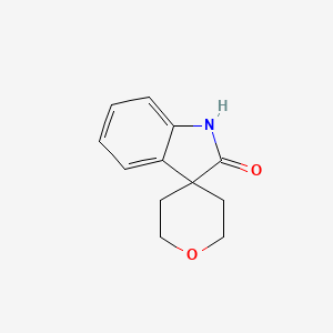 2',3',5',6'-Tetrahydrospiro[indoline-3,4'-pyran]-2-one chemical structure (CAS 304876-29-7)