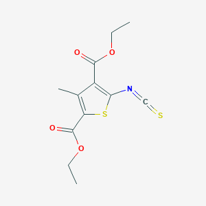 Diethyl 5-isothiocyanato-3-methylthiophene-2,4-dicarboxylate chemical structure (CAS 304898-01-9)