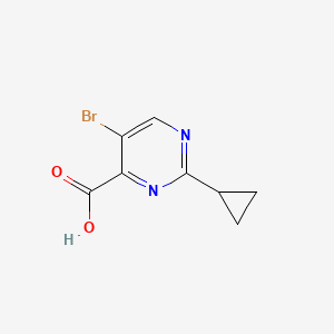 5-Bromo-2-cyclopropylpyrimidine-4-carboxylic acid chemical structure (CAS 304902-95-2)