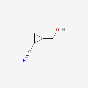 2-(Hydroxymethyl)cyclopropanecarbonitrile chemical structure (CAS 30491-95-3)
