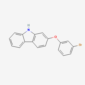 2-(3-Bromophenoxy)-9H-carbazole chemical structure (CAS 3049389-19-4)