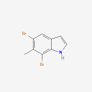 5,7-Dibromo-6-methyl-1H-indole chemical structure (CAS 3049389-48-9)