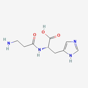 (S)-2-(3-Aminopropanamido)-3-(1H-imidazol-5-yl)propanoic acid chemical structure (CAS 305-84-0)