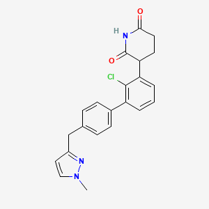 3-(2-Chloro-4'-((1-methyl-1H-pyrazol-3-yl)methyl)-[1,1'-biphenyl]-3-yl)piperidine-2,6-dione chemical structure (CAS 3050683-29-6)
