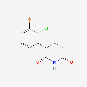 3-(3-Bromo-2-chlorophenyl)piperidine-2,6-dione chemical structure (CAS 3050687-70-9)