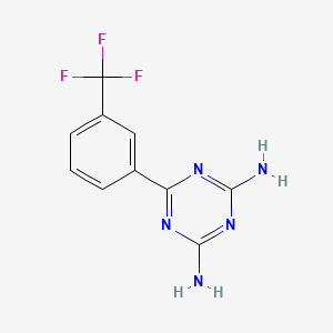 6-(3-(Trifluoromethyl)phenyl)-1,3,5-triazine-2,4-diamine chemical structure (CAS 30508-78-2)