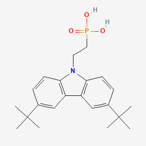 (2-(3,6-Di-tert-butyl-9H-carbazol-9-yl)ethyl)phosphonic acid chemical structure (CAS 3053358-82-7)