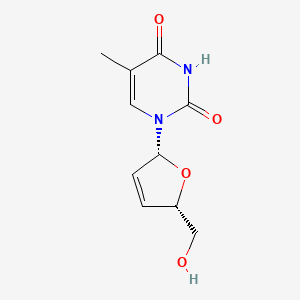 1-((2R,5S)-5-(Hydroxymethyl)-2,5-dihydrofuran-2-yl)-5-methylpyrimidine-2,4(1H,3H)-dione chemical structure (CAS 3056-17-5)