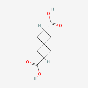 Spiro[3.3]heptane-2,6-dicarboxylic acid chemical structure (CAS 3057-91-8)