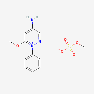 4-Amino-6-methoxy-1-phenylpyridazin-1-ium methyl sulfate chemical structure (CAS 30578-37-1)