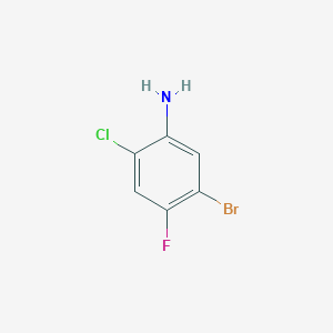 5-Bromo-2-chloro-4-fluoroaniline chemical structure (CAS 305795-89-5)