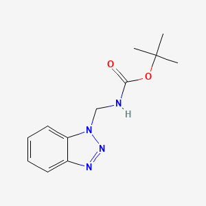 tert-Butyl ((1H-benzo[d][1,2,3]triazol-1-yl)methyl)carbamate chemical structure (CAS 305860-41-7)