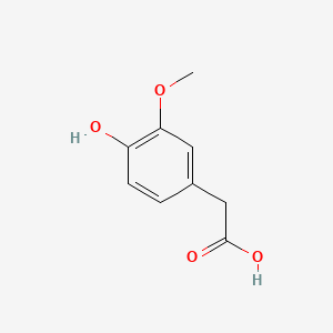 2-(4-Hydroxy-3-methoxyphenyl)acetic acid chemical structure (CAS 306-08-1)