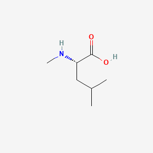 (S)-4-Methyl-2-(methylamino)pentanoic acid chemical structure (CAS 3060-46-6)