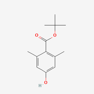 tert-Butyl 4-hydroxy-2,6-dimethylbenzoate chemical structure (CAS 306296-71-9)