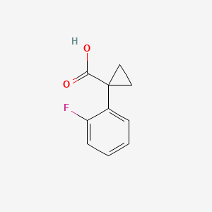 1-(2-Fluorophenyl)cyclopropanecarboxylic acid chemical structure (CAS 306298-00-0)