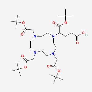 5-(tert-Butoxy)-5-oxo-4-(4,7,10-tris(2-(tert-butoxy)-2-oxoethyl)-1,4,7,10-tetraazacyclododecan-1-yl)pentanoic acid chemical structure (CAS 306776-79-4)