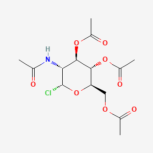 (2R,3S,4R,5R,6R)-5-Acetamido-2-(acetoxymethyl)-6-chlorotetrahydro-2H-pyran-3,4-diyl diacetate chemical structure (CAS 3068-34-6)