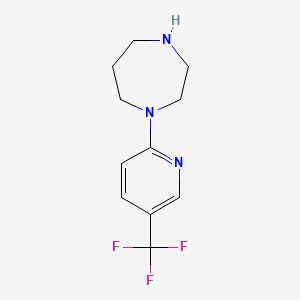 1-(5-(Trifluoromethyl)pyridin-2-yl)-1,4-diazepane chemical structure (CAS 306934-70-3)