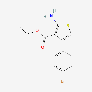 Ethyl 2-amino-4-(4-bromophenyl)thiophene-3-carboxylate chemical structure (CAS 306934-99-6)
