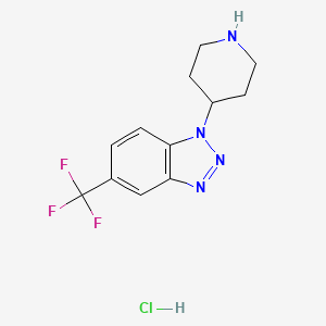 1-(Piperidin-4-yl)-5-(trifluoromethyl)-1H-benzo[d][1,2,3]triazole hydrochloride chemical structure (CAS 306935-37-5)