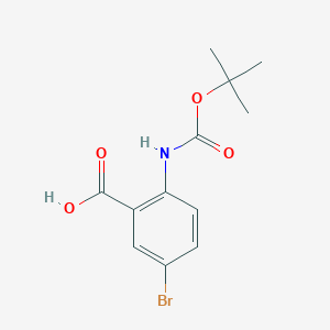 5-Bromo-2-((tert-butoxycarbonyl)amino)benzoic acid chemical structure (CAS 306937-20-2)