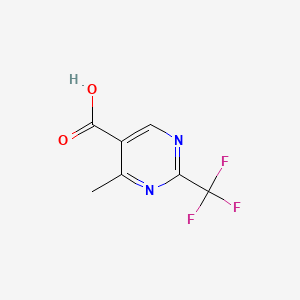 4-Methyl-2-(trifluoromethyl)pyrimidine-5-carboxylic acid chemical structure (CAS 306960-74-7)