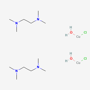 Di-μ-hydroxo-bis[(N,N,N'.N'-tetramethylethylenediamine)copper(II)] chloride chemical structure (CAS 30698-64-7)