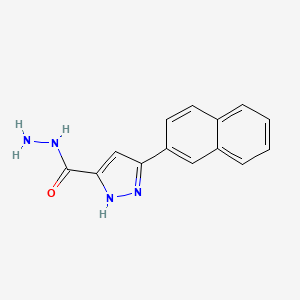 3-(Naphthalen-2-yl)-1H-pyrazole-5-carbohydrazide chemical structure (CAS 307322-32-3)