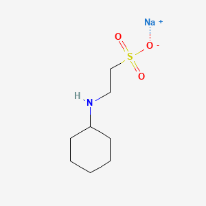 Sodium 2-(cyclohexylamino)ethane-1-sulfonate chemical structure (CAS 3076-05-9)