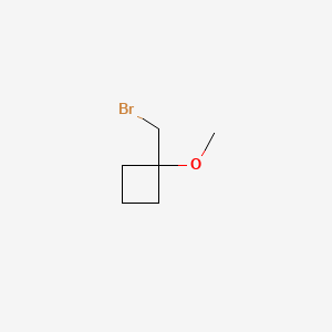 1-(Bromomethyl)-1-methoxycyclobutane chemical structure (CAS 30800-71-6)