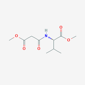 Methyl (3-methoxy-3-oxopropanoyl)-L-valinate chemical structure (CAS 308277-46-5)