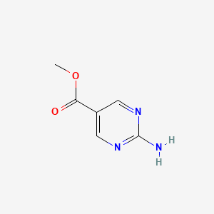 Methyl 2-aminopyrimidine-5-carboxylate chemical structure (CAS 308348-93-8)