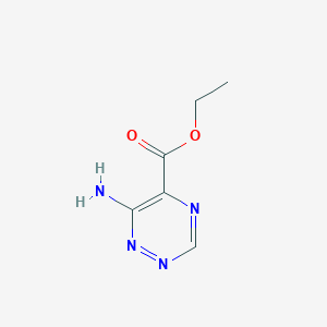 Ethyl 6-amino-1,2,4-triazine-5-carboxylate chemical structure (CAS 30855-52-8)