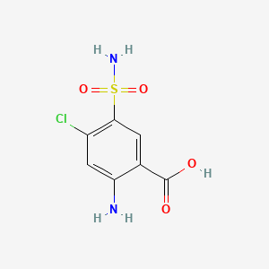 2-Amino-4-chloro-5-sulfamoylbenzoic acid chemical structure (CAS 3086-91-7)