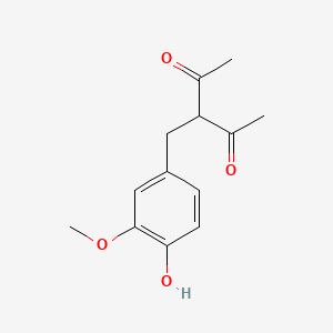 3-(4-Hydroxy-3-methoxybenzyl)pentane-2,4-dione chemical structure (CAS 30881-23-3)