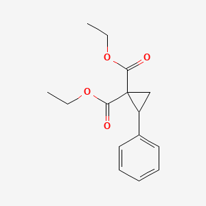 Diethyl 2-phenylcyclopropane-1,1-dicarboxylate chemical structure (CAS 3092-20-4)